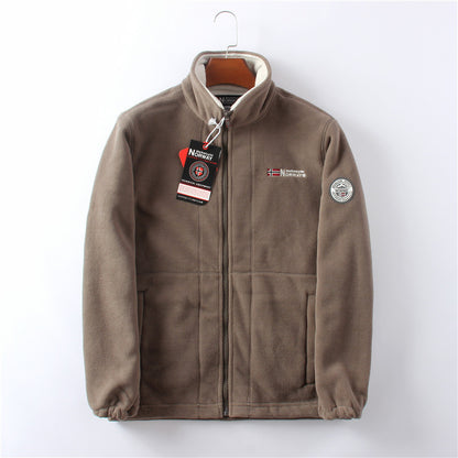 Norway Men's Thickened Double-Sided Polar Fleece Jacket
