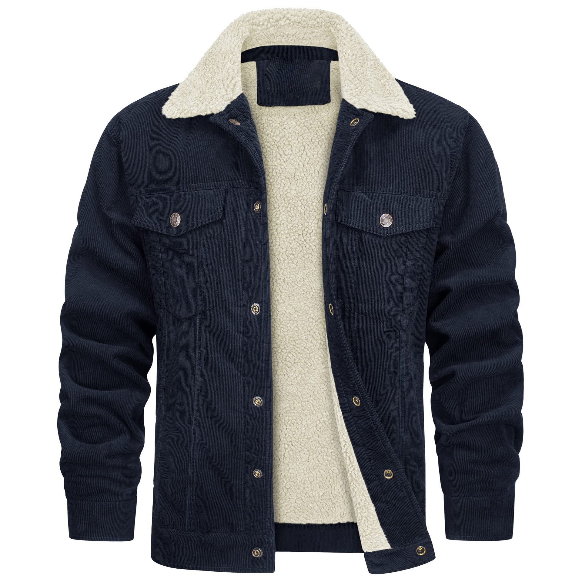 Men's Warm Fleece-Lined Corduroy Casual Jacket