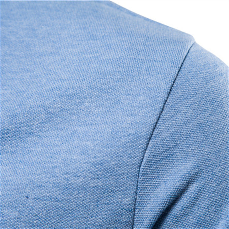 Men's 100% Cotton Solid Color Polo Shirt