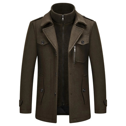 Men's Premium Winter Thick Double-Layer Wool Coat