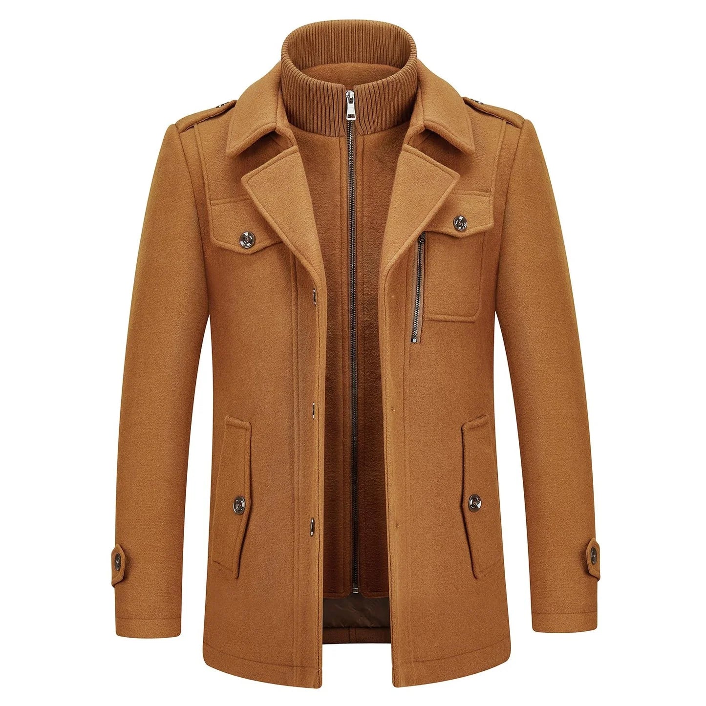 Men's Premium Winter Thick Double-Layer Wool Coat