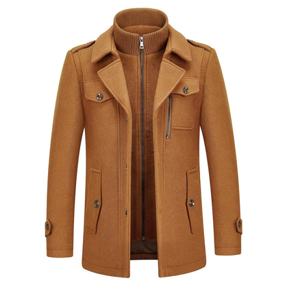 Men's Premium Winter Thick Double-Layer Wool Coat
