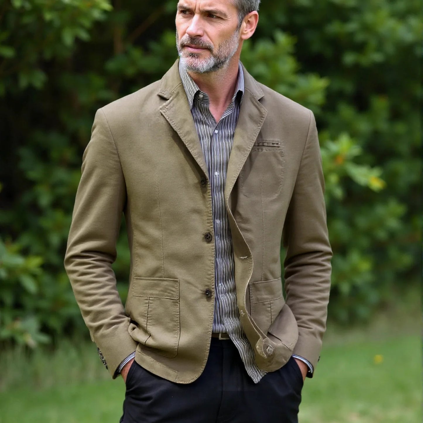 Men's 100% Cotton Slim Fit Blazer Jacket
