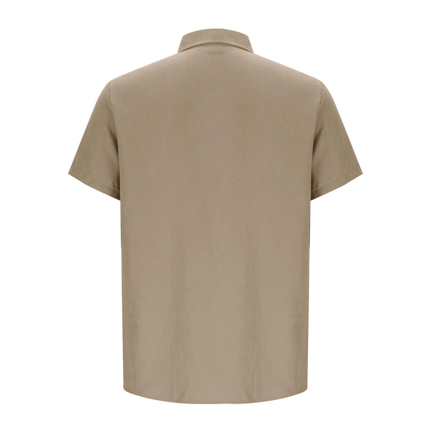 Men's Casual Solid Color Short Sleeves Work Shirt