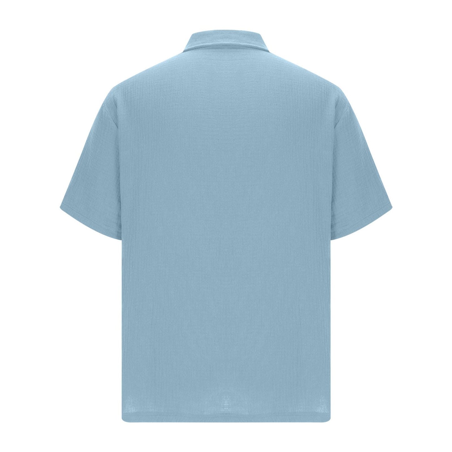 Men's Premium Loose Waffle Lapel Collar 100% Cotton Shirt