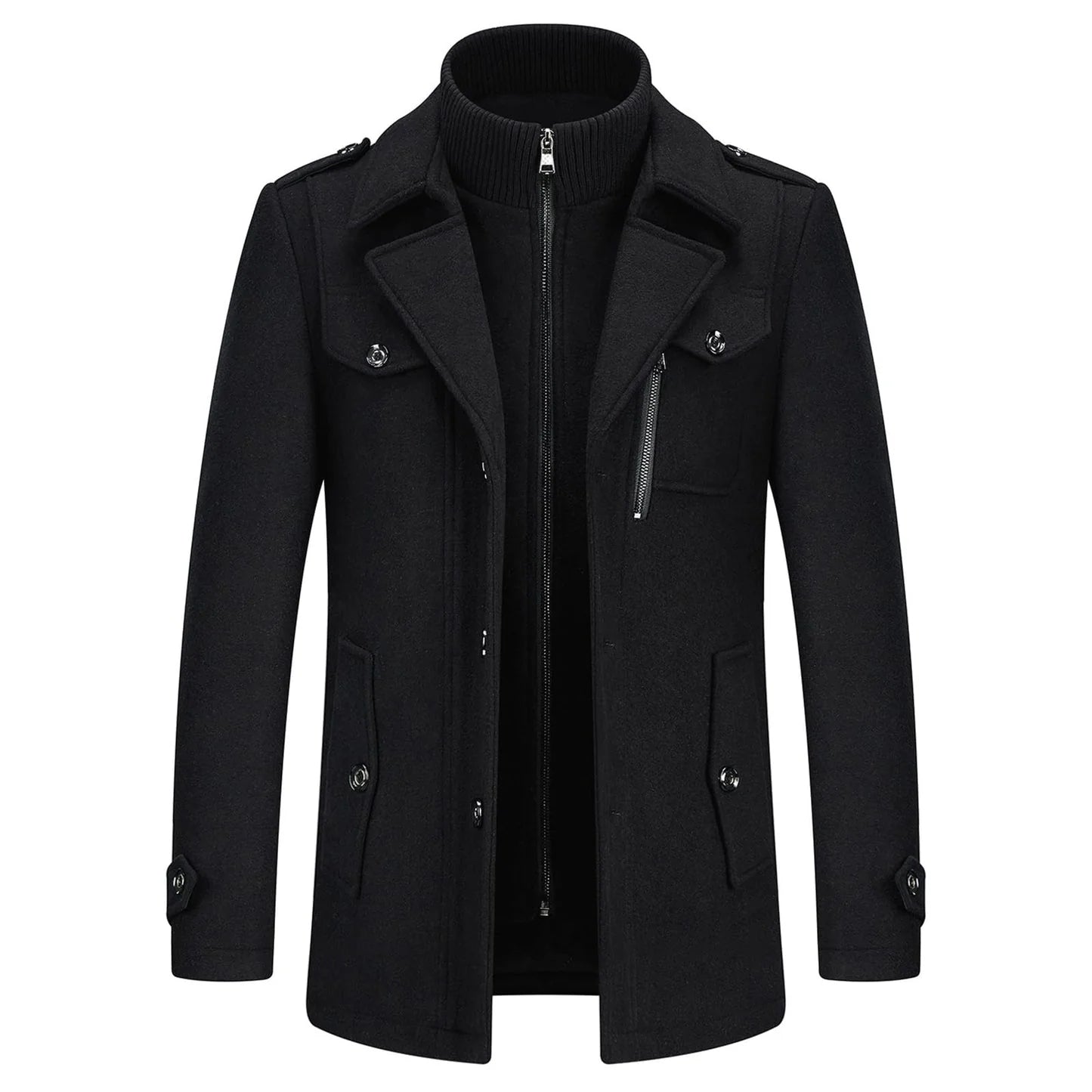 Men's Premium Winter Thick Double-Layer Wool Coat