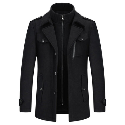 Men's Premium Winter Thick Double-Layer Wool Coat