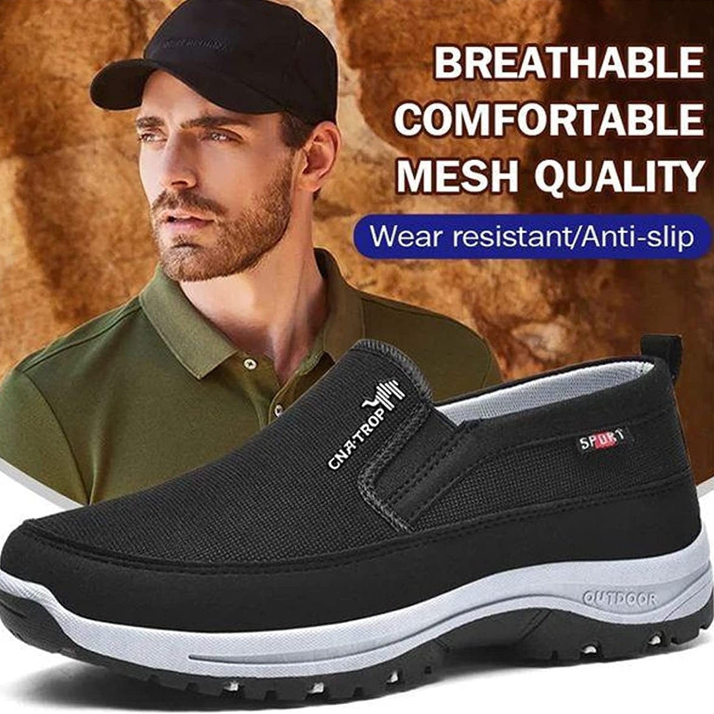 Men's Comfortable Lightweight Non-Slip Walking Shoes