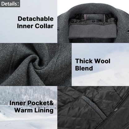 Men's Premium Winter Thick Double-Layer Wool Coat