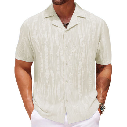 Men's Comfort Fit Breathable Textured Beach Shirt