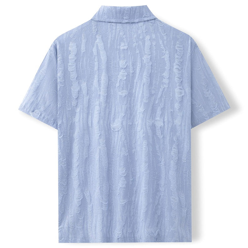 Men's Comfort Fit Breathable Textured Beach Shirt