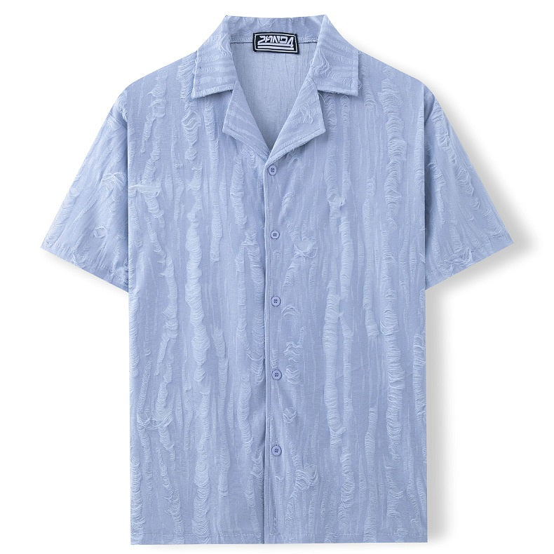 Men's Comfort Fit Breathable Textured Beach Shirt