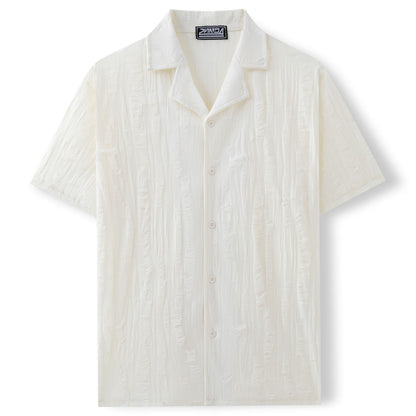 Men's Comfort Fit Breathable Textured Beach Shirt