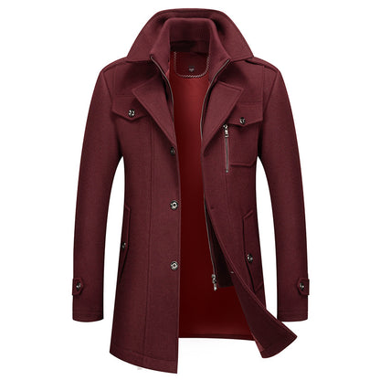 Men's Premium Winter Thick Double-Layer Wool Coat