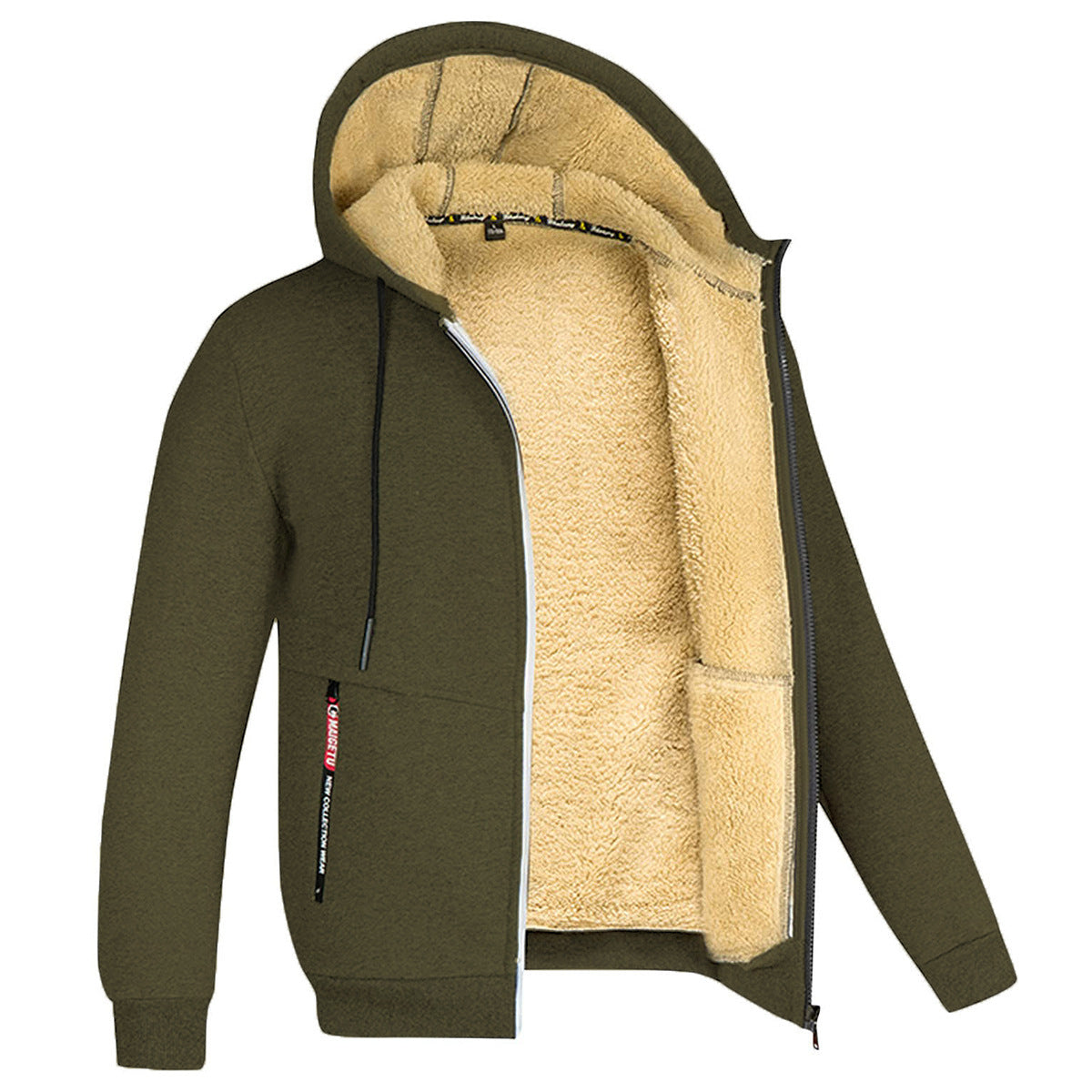 Men's Winter Inner Fleece Hoodie Jacket