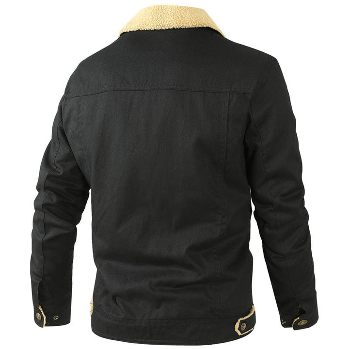 Men's Thick Fleece-Lined Cotton Casual Jacket