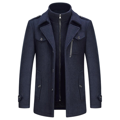 Men's Premium Winter Thick Double-Layer Wool Coat