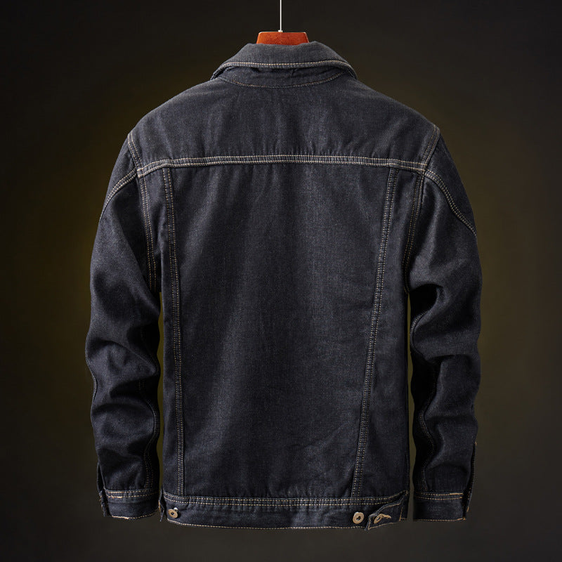 Men's Winter Thicken Inner Fleece Denim Jacket