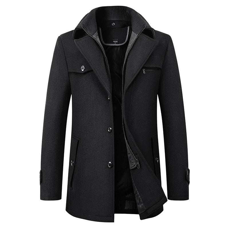 Men's Premium Thick Double-Layer Wool Coat