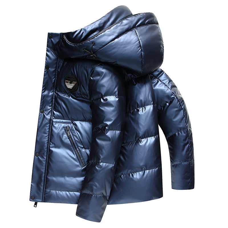 Men's Premium Thick Hooded Down Jacket With Scarf