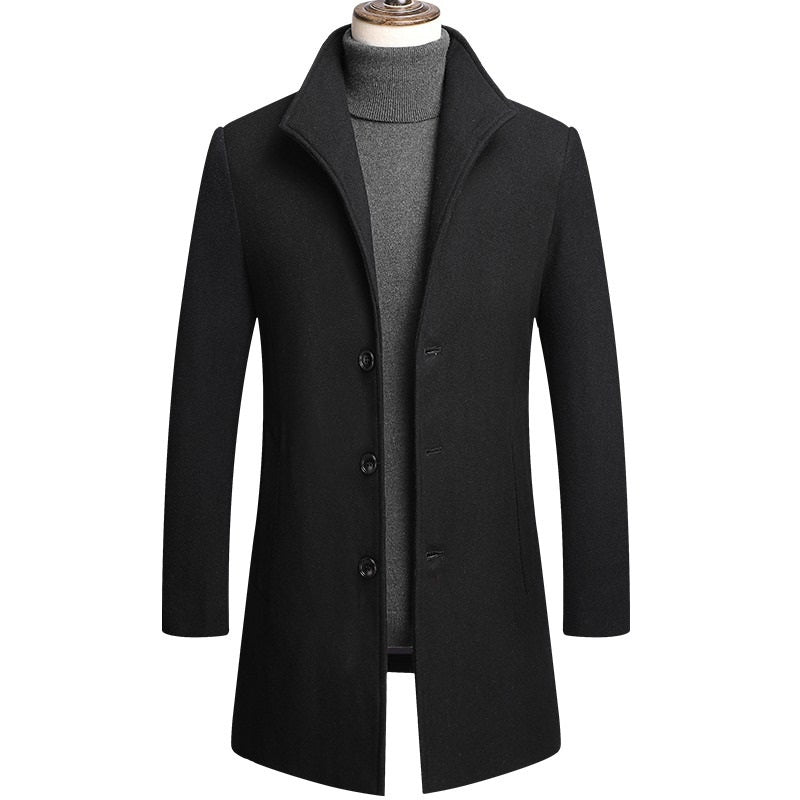 Premium Men's Thick Wool Blend Coat
