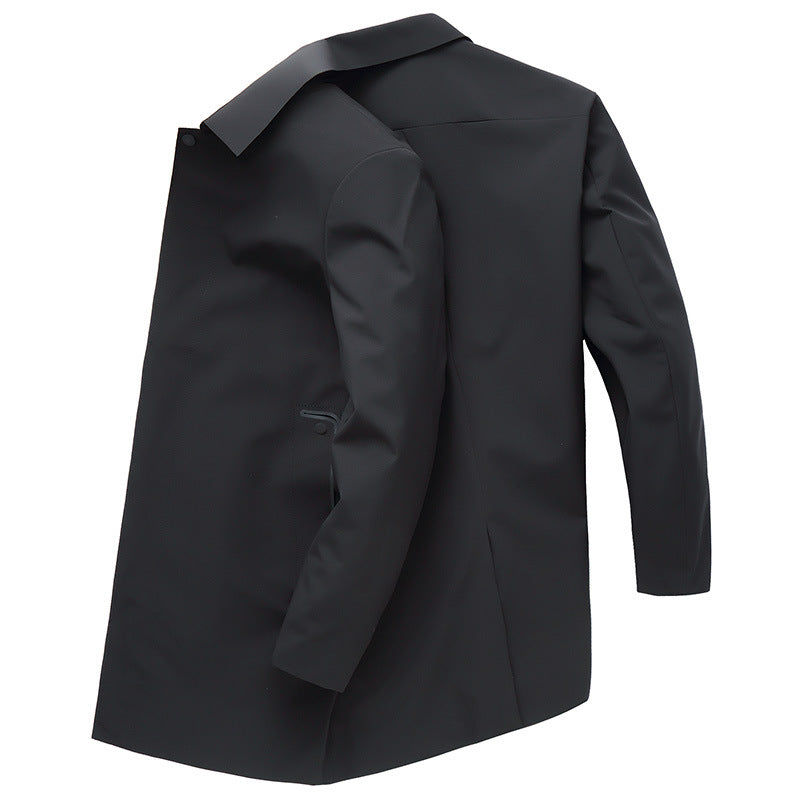 British Men's Business Casual Slim Fit Long Jacket