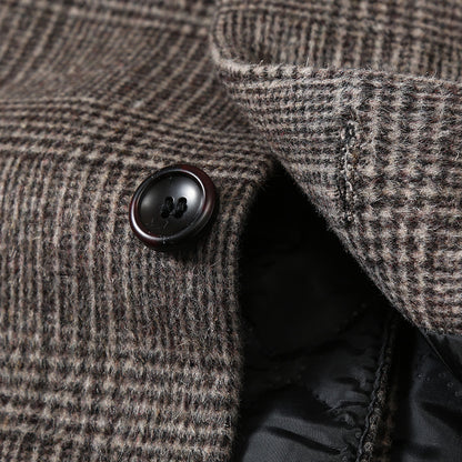 Men's Top Fitted Wool Pea Coat