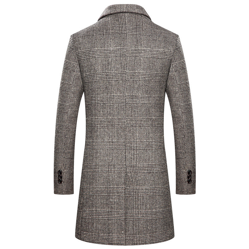 Men's Top Fitted Wool Pea Coat