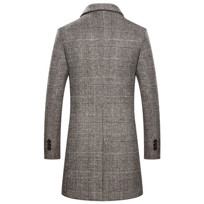 Men's Top Fitted Wool Pea Coat