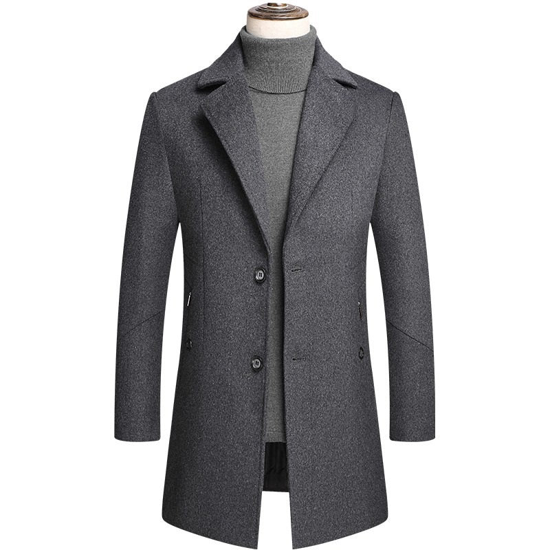 Gentleman Classic Thicken Wool Pea Coat