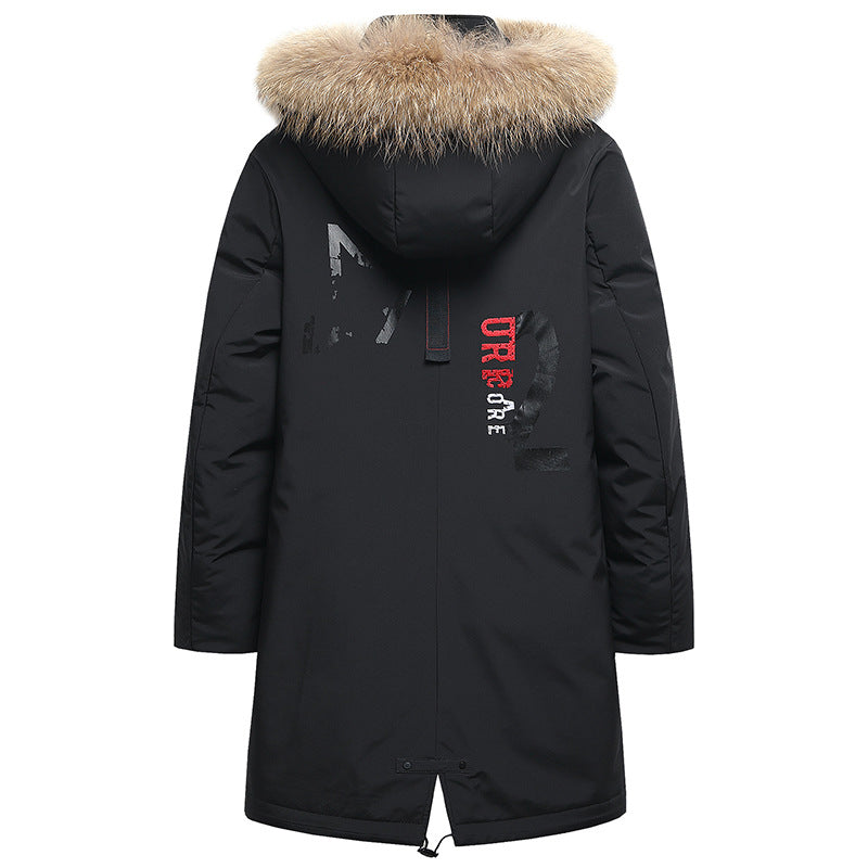 Men's Winter Warm Down Jacket With Fur Hood