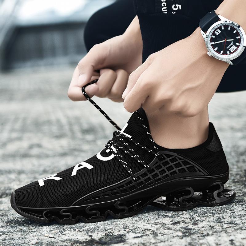 Pearlyo_Lace-up Flat Athletic Sneakers for Men 