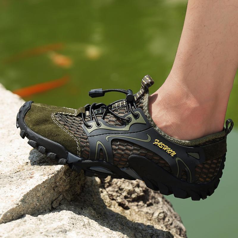 Men's Mesh Quick Dry Breathable Light Outdoor Hiking Water Shoes