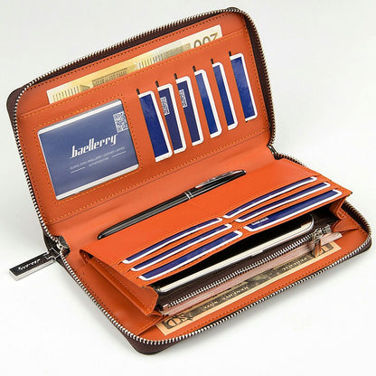 Slim Minimalist Front Pocket RFID Blocking Leather Wallet