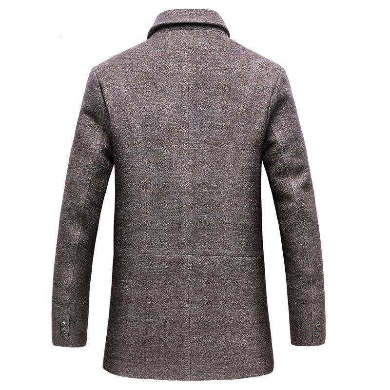 Men's Classic Thick Fitted Scarf Wool Jacket