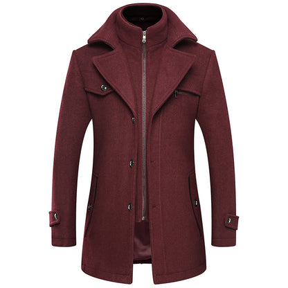 Men's Premium Layer Wool Blend Coat