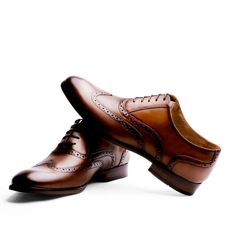 Men's Leather Retro Brogue Shoes