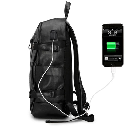 Men‘s External USB Charge Waterproof Backpack
