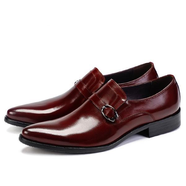 Men's Genuine Leather Strap Loafers