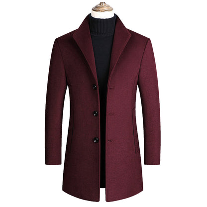 British Gentleman Premium Thick Wool Pea Coat