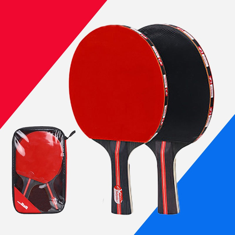2Pcs Double Face Pimples Table Tennis Rackets With 3 Balls