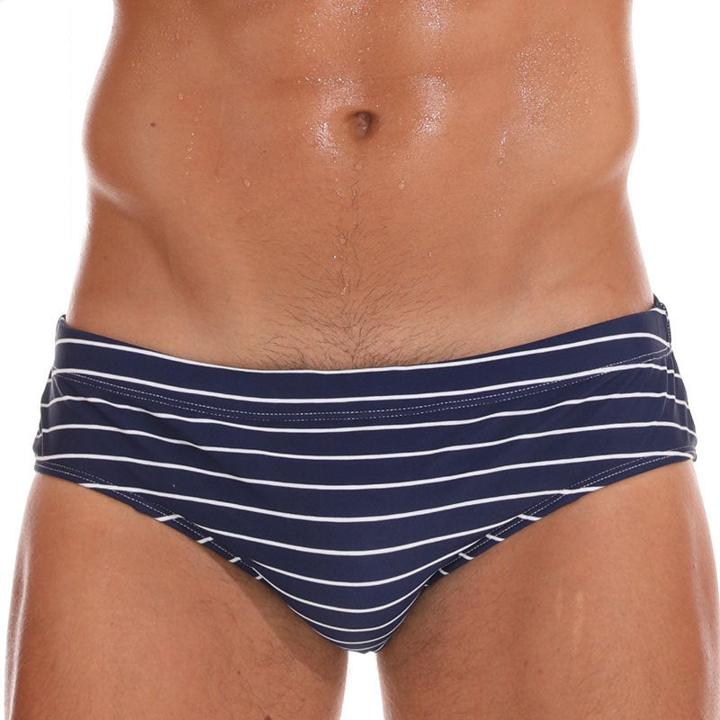 Men's Stripe Swim Briefs (Three Pieces)
